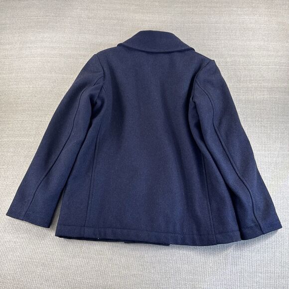 Vtg Sears Navy Wool Double Breasted Peacoat Size M Winter Jacket Quilted Lining - Picture 8 of 8
